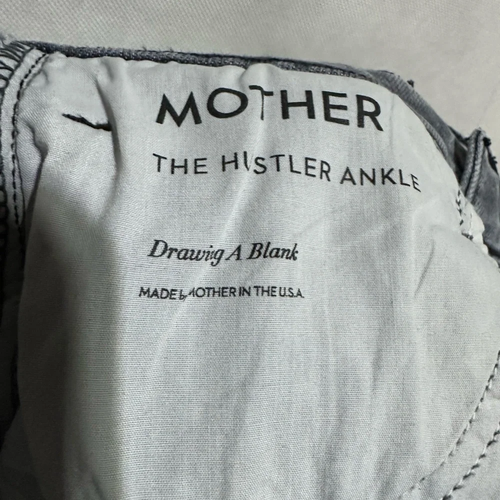 Mother Superior Women’s Sz 25 The Hustler Ankle Gray Jeans Drawing a Blank $238